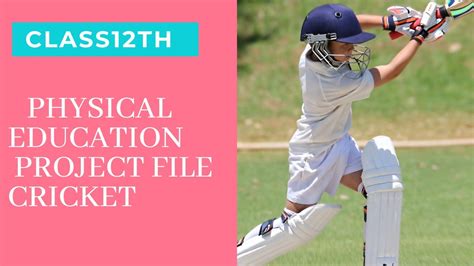 physical education project file on cricket